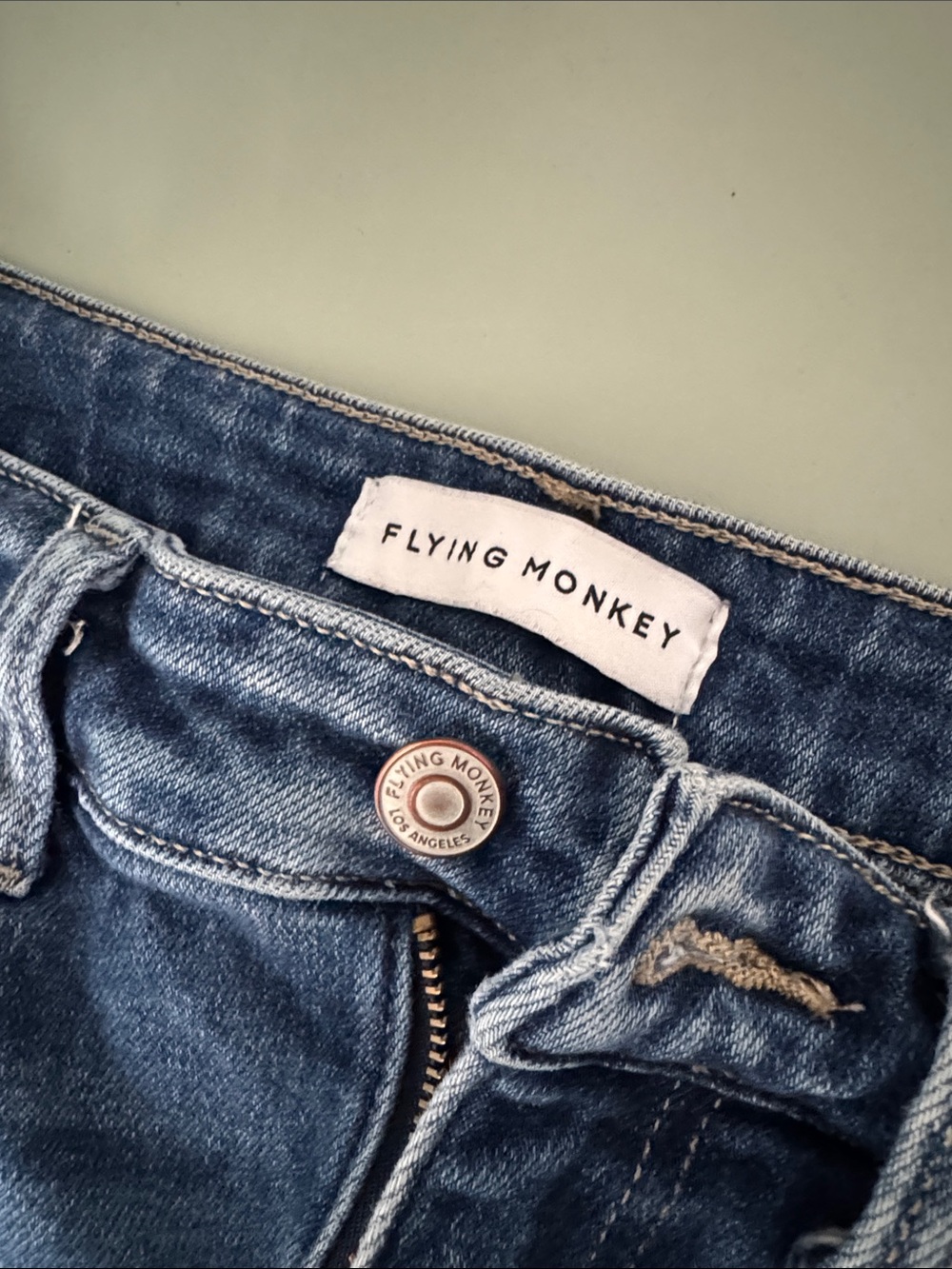 Flying Monkey Women's Skinny Jeans in Washed Blue - Picture 3 of 4